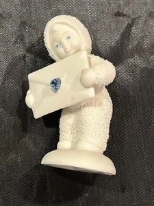 Department 56. Figurine Snowbabies Extra Special Delivery March Aquamarine - Picture 1 of 3