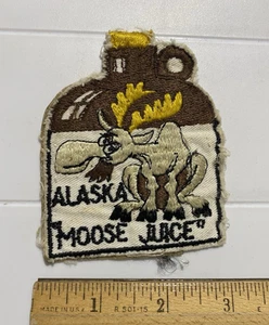 Vintage Alaska Elchsaft Souvenir bestickt Patch Abzeichen - Bild 1 von 3