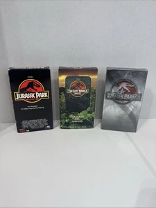 Jurassic Park VHS TAPES 3 Movie Set Franchise Lost World Jurassic Three No Mold - Foto 1 di 10
