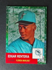 2022 Topps Chrome Platinum #407 Edgar Renteria Toile Bianco/Verde Rifrattore /99 - Foto 1 di 2