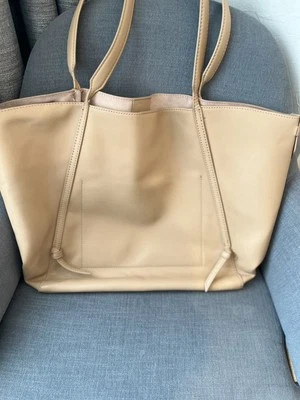 ZARA TOTE BAG Tan With Pocket Fashionable - Image 1 of 3