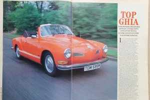 Original CC 1988 extracted article: KARMANN GHIA convertible restored & driven - Foto 1 di 2
