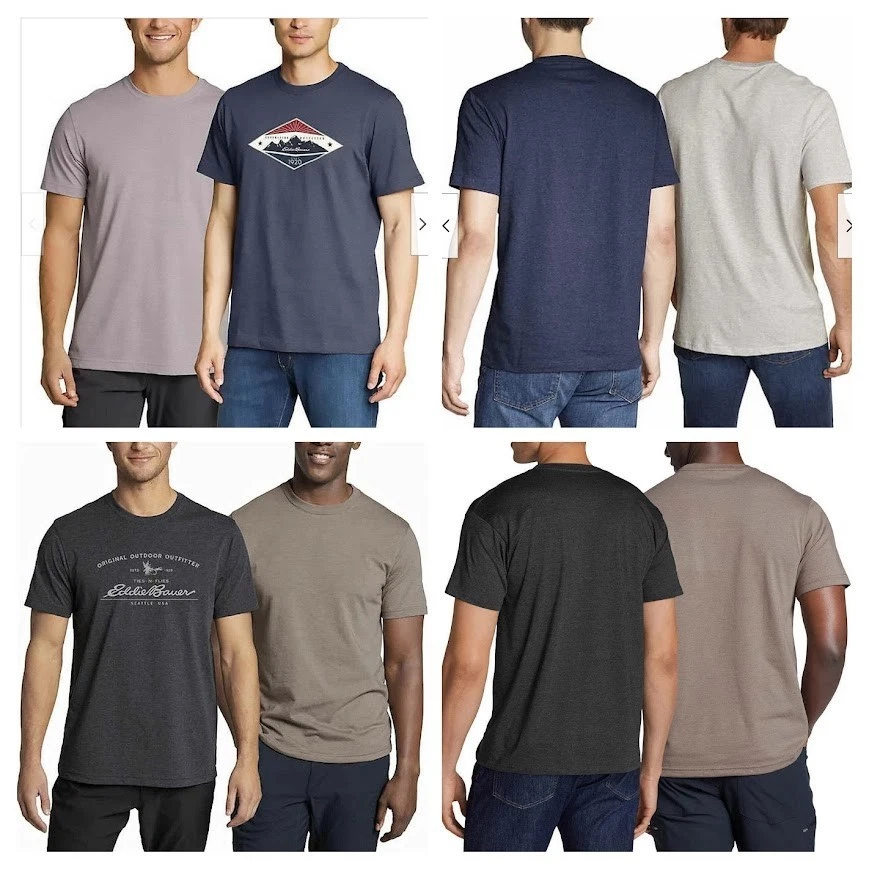 PACK DE 2 CAMISETAS EDDIE BAUER HOMBRE GRÁFICO DIAMANTE Y CREW Foto 1 de 1