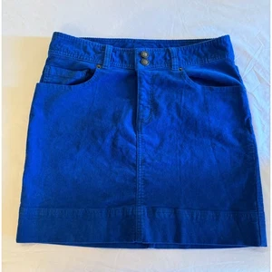Minifalda de pana de algodón orgánico azul Patagonia para mujer talla 6 bolsillos - Imagen 1 de 7