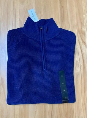 Banana Republic Men’s Half Zip Sweater  Blue Size M - UNWANTED GIFT - Image 1 of 4