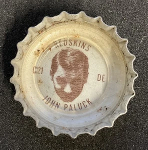 1964-66 Cola-Cola Bottle Cap John Paluck Washington Redskins EX-EXMINT - Picture 1 of 2