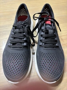 Crocs Womens Size 9 Lite Ride Black Lace Up Tennis Shoes - Picture 1 of 6
