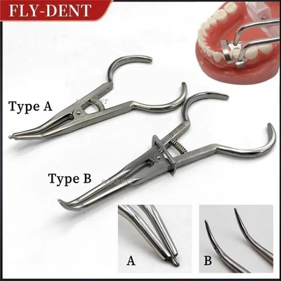 Braçadeira de borracha alicate cirúrgico dental força endodôntica aço inoxidável - Imagem 1 de 4