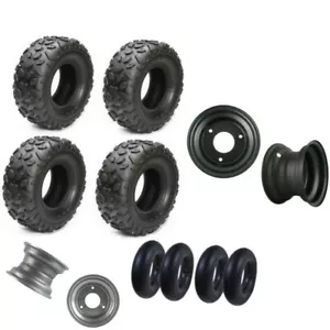 145/70-6 Tire Tube Rim Wheel for Go Kart Sport Dirt Bike ATV Scooter Taotao 50cc - Picture 1 of 34