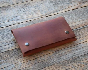 Leather Case for iPhone 15 14 13 Pro Max, Wallet with Credit Card Pocket - Picture 1 of 4