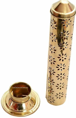 Agarbatti Stand Burner Box Cone Incense Holder Brass Safety Stick Ash Catcher - Image 1 of 4