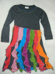 Lemon Loves Lime Dress size 4 Waterfall Rainbow Ruffles   - Picture 1 of 3