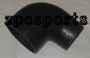 4" to 3" 90 Degree Silicone Reducer Elbow Hose Silicon Turbo, Black - Bild 1 von 1