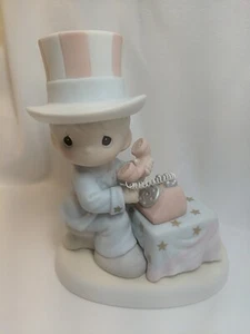 Precious Moments Vintage 1999 "LET Freedom Ring" Porcelin Figurine Collectible - Picture 1 of 4