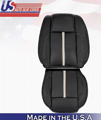Cubiertas de asiento de cuero negras para Ford Mustang GT 2010 cupé superior e inferior del conductor Foto 1 de 4
