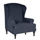 Wing Chair Cover Furniture Protector Modern Washable High Stretch Soft Slipcover