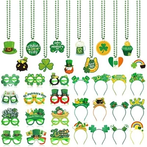 36 Pcs St. Patrick's Day Party Favors Set Lucky Shamrock Eyeglasses Bead Neck... - Picture 1 of 7