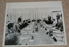 ORIGINAL PRESS PHOTO PRESIDENT LYNDON BAINES JOHNSON VINTAGE HAWAII VIETNAM 