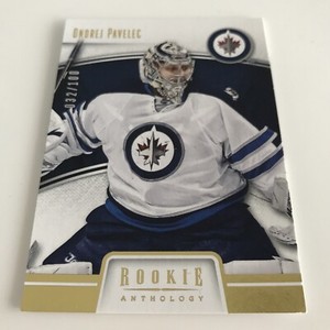 NHL Card,Ondrej Pavelec,Gold xxx/100,Panini Rookie Anthology 2013-14,Jets 