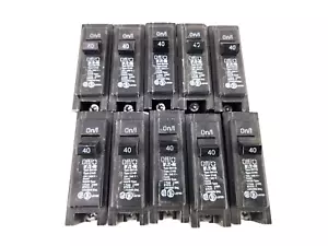 Used 10pcs Eaton BR140 40A Single Pole Circuit Breaker 120/240V 40 Amp - Picture 1 of 3
