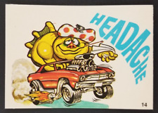 Headache 1969-73 Odd Rods Donruss Sticker Card #14 (NM)
