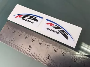 R75 SHAPE VISOR Stickers / Decals For ARAI Helmets (PAIR) - Picture 1 of 4