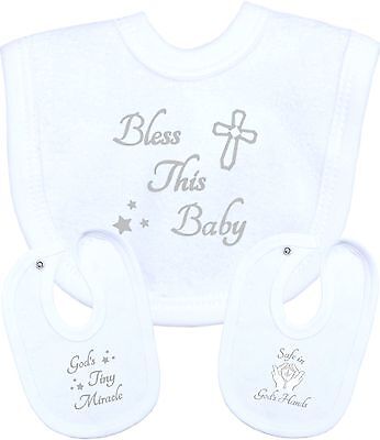 BabyPrem Premature Baby Tiny Christening Bib Religious Sp;ecial Occasion Bibs • 4.99£