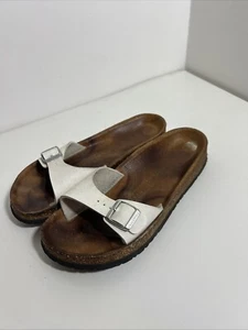 Birkenstock Ladies Madrid One strap sandal UK 7 EU 40 Patent Leather Slipper - Picture 1 of 5
