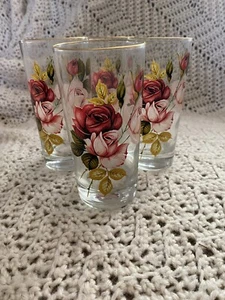 West Virginia glass radiant rose juices glasses set of four - Picture 1 of 5