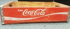 Vintage Enjoy Coca Cola Wooden Crate Red 12-16 Ounce Delta Case  Coke Wood Tray