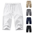 Men's 3/4 Length Capri Trousers with Drawstring Waist Available in 5 Colors