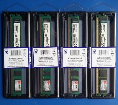 4 X 2Gb 8 Gb 800MHz DDR2-800 PC2-6400U Memoria RAM DDR2 PC fisso DESKTOP 240 pin - Immagine 1 di 4