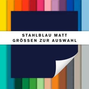 Fliesenaufkleber stahlblau matt | Fliesensticker Küche Bad | alle Größen - Bild 1 von 1