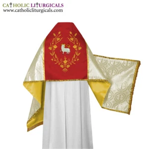Nuevo Velo Humeral Dorado con Bordado Agnus Dei, Voile Huméral, Velo Merale - Imagen 1 de 1