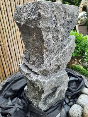 Wasserspiel Granitsäule grau LED  Neu - Bild 1 von 4