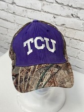 Captivating Headgear TCU Horned Frogs Purple and Camo Adjustable Baseball Hat
