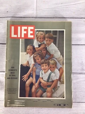 Vintage July 3, 1964 Life Magazine - Robert Kennedy and Children on Cover   - Image 1 of 4
