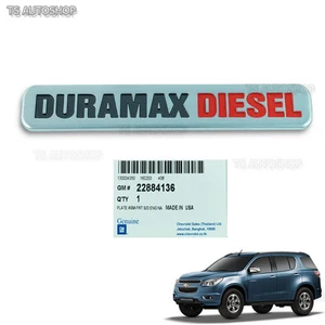 Chrome Door Duramax Emblem Logo Decal Genuine Fits Chevrolet Trailblazer 2012 16 - Imagen 1 de 3