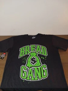 NWT Bread Gang Tee Shirt Adult Size Large  Short Sleeve Black W/ Green ๐ค - Picture 1 of 12