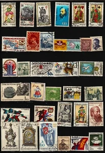 Czech Republic 33 Used Stamps ZY4038: Various Subjects - Picture 1 of 1