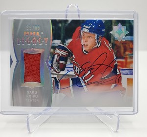 Saku Koivu 2020-21 Ultimate NHL Legacy Jersey Auto /65