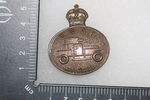BRITISH CAP BADGE ROYAL NAVAL AIR SERVICE ARMOURED CAR SECTION METAL - Picture 1 of 2