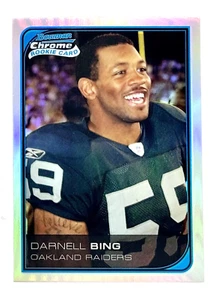 2006 Bowman Chrome Refractor #73 Darnell Bing RC Oakland Raiders - Picture 1 of 2