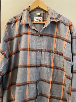 Рубашка мужская Red Eye Marc Daniels большая клетчатая с принтом СЕРАЯ ОРАНЖЕВАЯ - Изображение 1 из 4