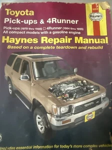 Toyota 4Runner 1984-1995 Pick-ups 1979-95 Haynes manual de servicio de reparación 92075 - Imagen 1 de 2