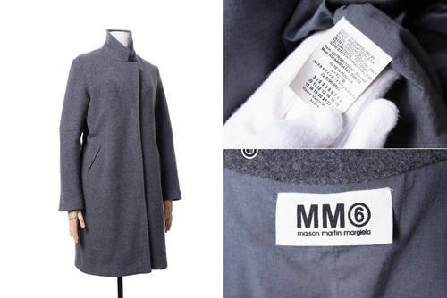 MAISON MARGIELA Cappotto donna MAISON MARTIN MARGIELA MM6 grigio lana cashmere taglia 46