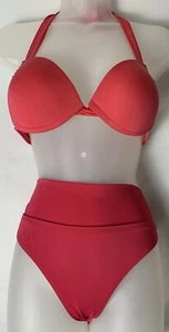 Two Piece Swimsuit Victoria's Secret Bottoms Mossimo Top Pink Size Medium - Picture 1 of 7