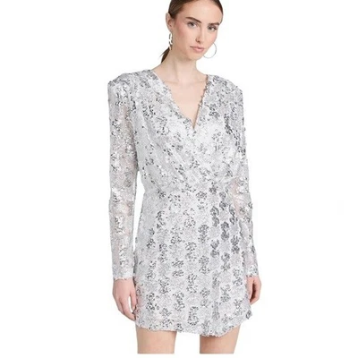 Amanda Uprichard Sequin Mini Cocktail Dress Silver Size S retail $268 - Image 1 of 4