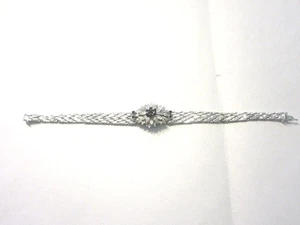 Wunderschönes Silberarmband Blume mit dunklen Steinen (925er) OM4188 - Picture 1 of 2