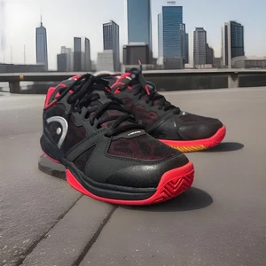 Head Revolt RVRD Herren Größe 9,5 schwarz rot Hallenplatz Pickleball Tennisschuhe - Bild 1 von 16